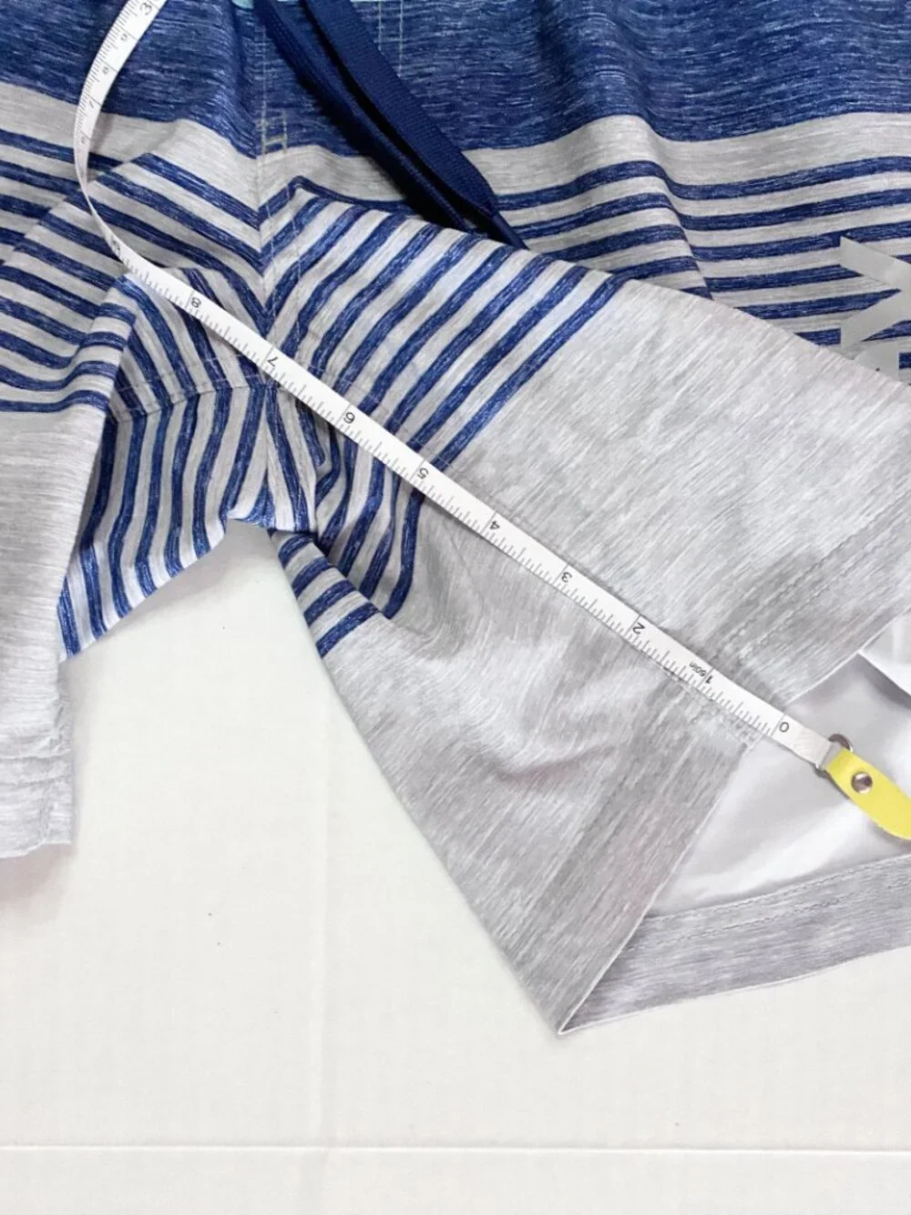 Hurley Striped Lined Volley Swim Shorts - Size S - Blue / Grey